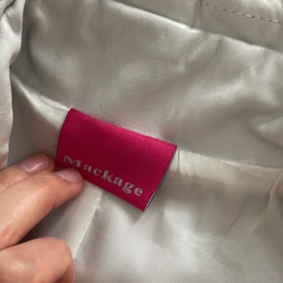 Vintage Y2K  white leather Mackage jacket XS - Picture 10 of 13